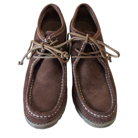 Sperry Stella Keel Leather Suede Wedge Ankle Booties women's 8.5  STS96142 - Picture 2 of 6